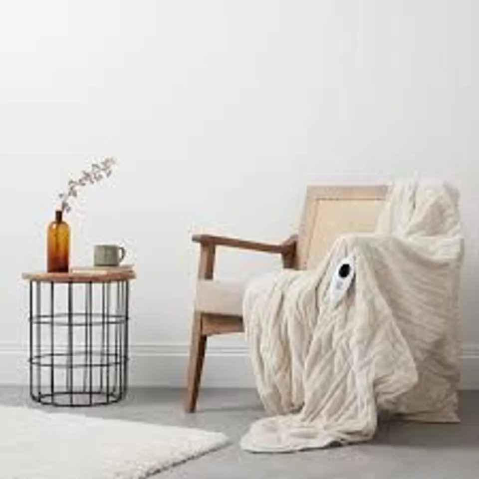 COZEE HOME FAMILY SIZED FAUX FUR & VELVETSOFT HEATED THROW