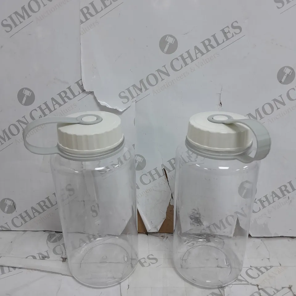 LOCKNLOCK 2X CLEAR 1000ML BPA FREE BOTTLES 