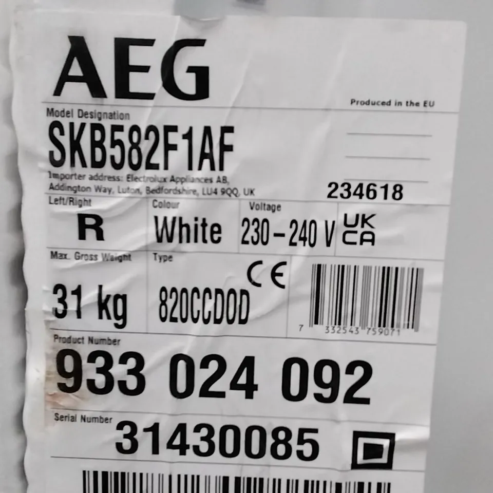 AEG SKB582F1AF SMALL FRIDGE RRP £467.00