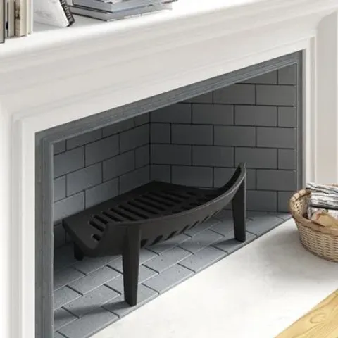 BOXED CAST IRON FIREPLACE GRATE