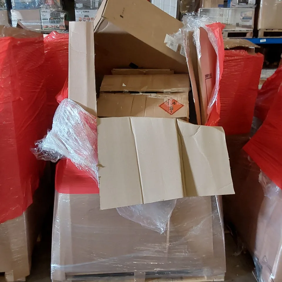 PALLET CONTAINING ASSORTED HOUSEHOLD PRODUCTS INCLUDING BOXED FURNITURE ETC