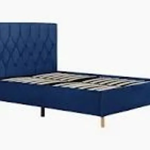 BOXED BIRLEA LOXLEY DOUBLE SIZE FABRIC BED - BLUE (1 BOX)