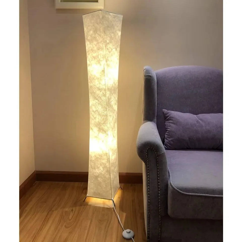 BOXED ARU 132CM WHITE COLUMN FLOOR LAMP (1 BOX)