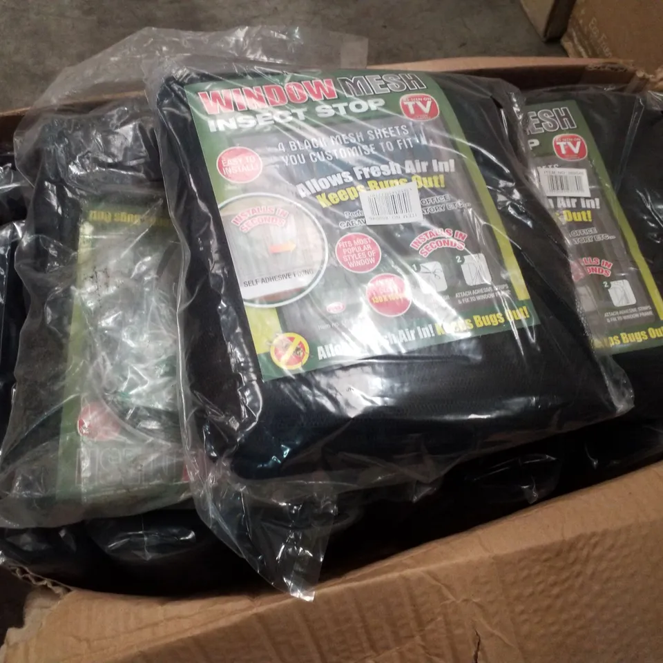BOX CONTAINING APPROXIMATELY 12 WINDOW MESH INSECT STOP 