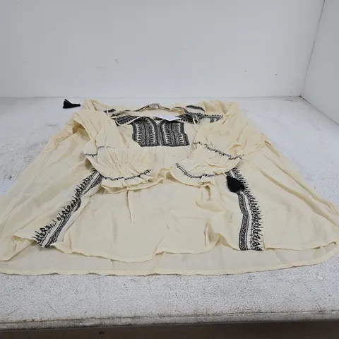 TOGETHER STONE EMBROIDED TOP UK 18 TAGGED