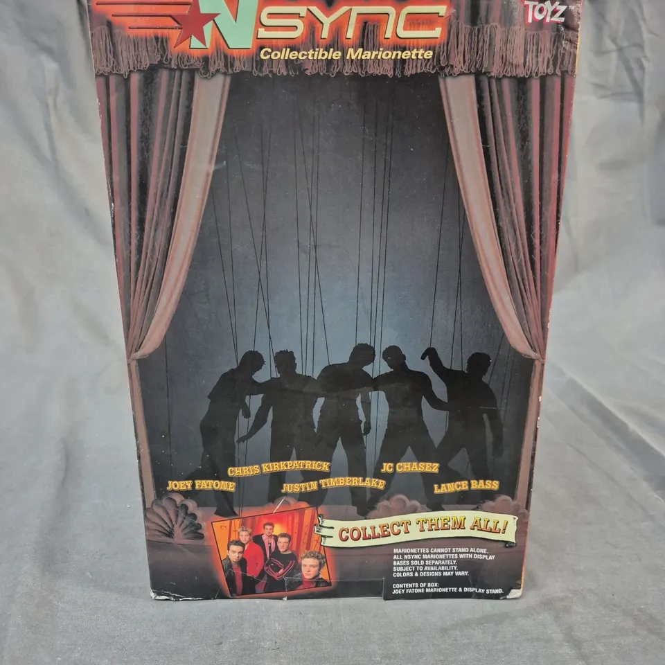 BOXED N-SYNC COLLECTIBLE MARIONETTE JOEY FATONE 