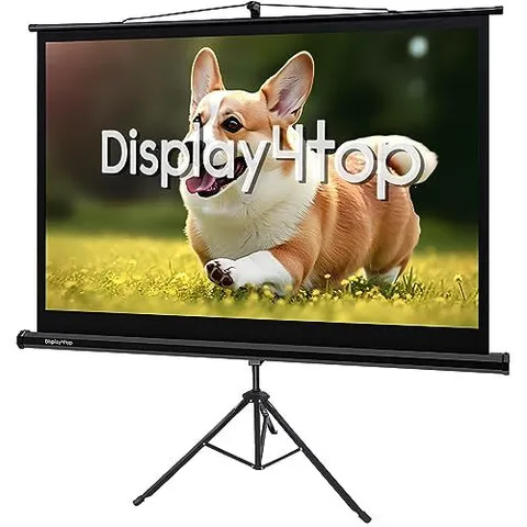 BOXED DISPLAY4TOP 60" PORTABLE PROJECTOR SCREEN, 4:3 PORTABLE FOLDABLE FOR HOME THEATER (1 BOX)