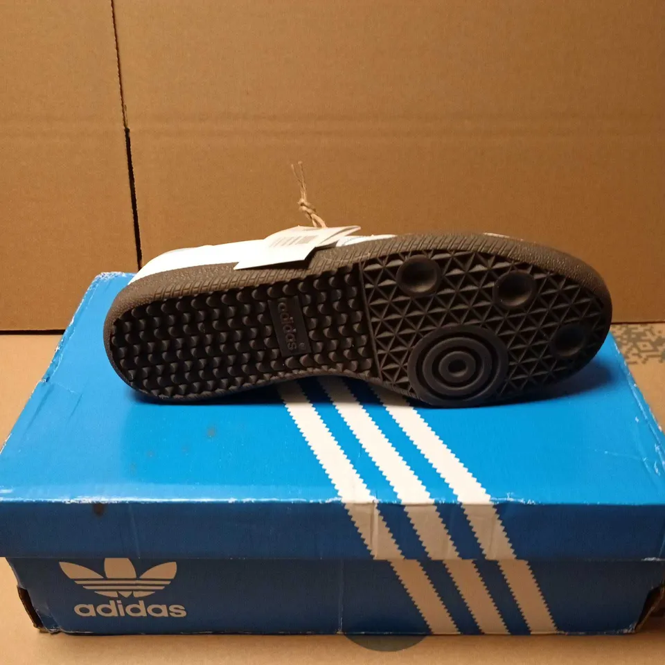 BOXED PAIR OF ADIDAS SAMBA VEGAN TRAINERS - 4.5