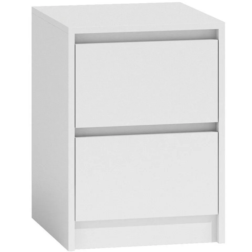 HOELSCHER 2 DRAWER BEDSIDE TABLE - WHITE