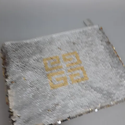 GIVENCHY PARFUMS WASH BAG - SILVER AND GOLD