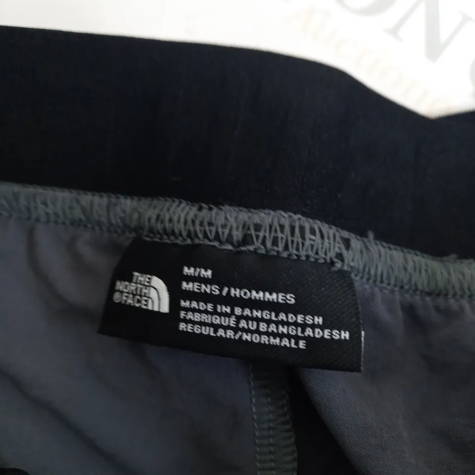 NORTH FACE GREY/BLACK TRACK BOTTOMS-MEDIUM
