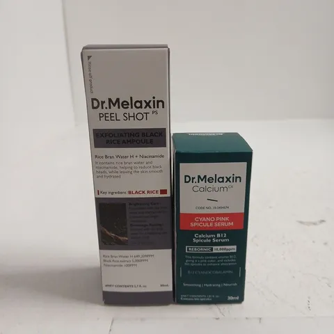 DR.MELAXIN PEEL SHOT PS EXFOLIATING BLACK RICE AMPOULE + CALCIUM CX SERUM