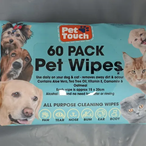 APPROXIMATELY 10 PACKS OF PET TOUCH PET WIPES