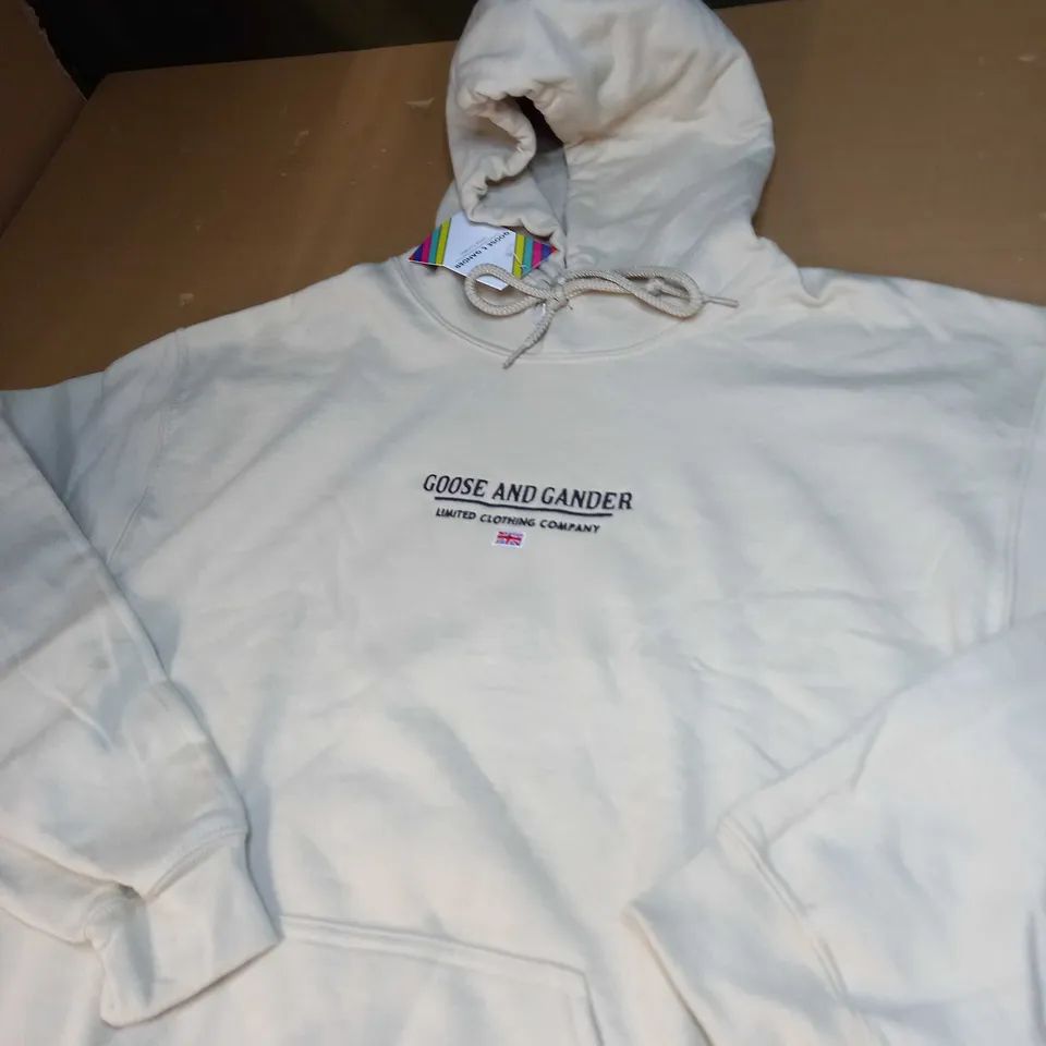 GOOSE AND GANDER BIEGE HOODIE SIZE M