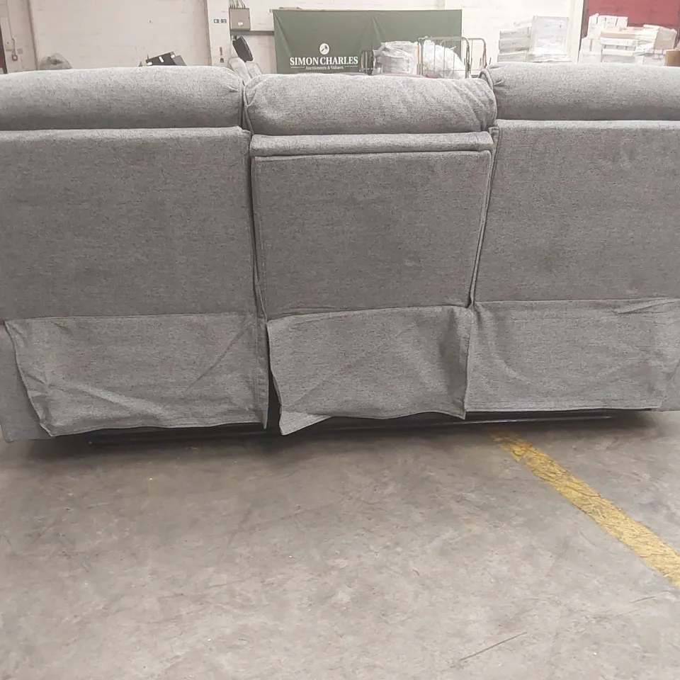 QUALITY DESIGNER SYDNEY 3 SEATER LATCH RECLINER IN GREY