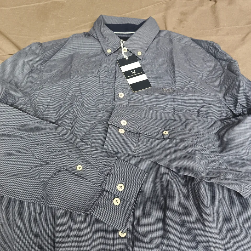 CREW CLOTHING COMPANY PUPPY TOOTH OXFORD SHIRT – MEN'S – SIZE M