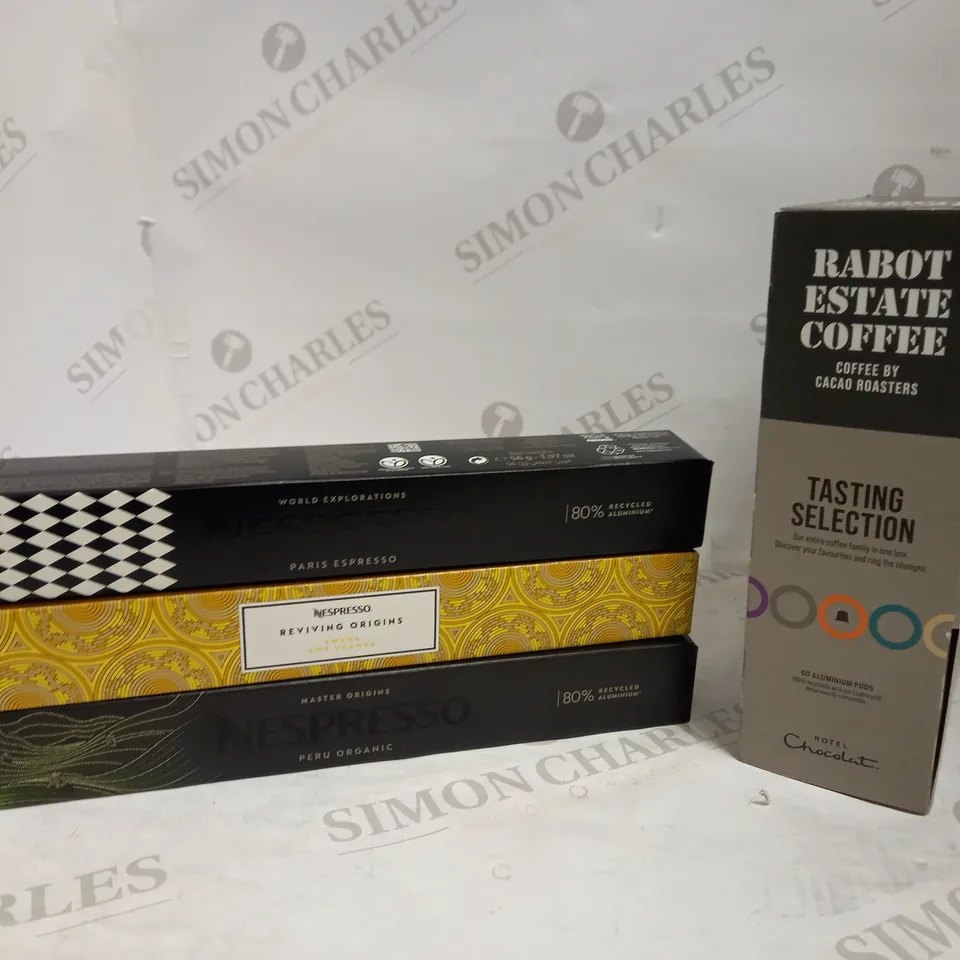 LOT OF 14 PACKS OF NESPRESSO-COMPATIBLE COFFEE CAPSULES