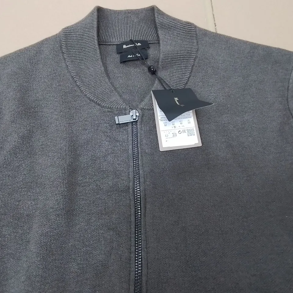 MASSIMO DUTTI ZIP THROUGH JACKET IN BROWN - M