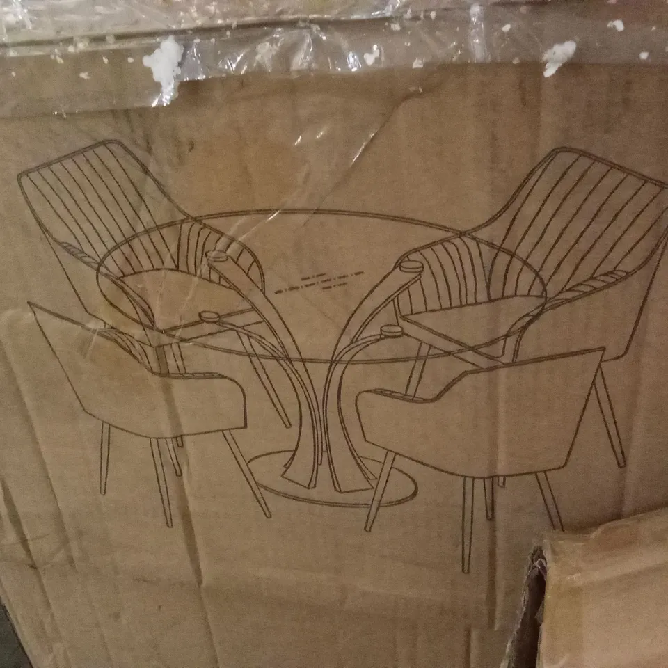 BOXED SET OF 4 ALISHA DINING CHAIRS (1 BOX)