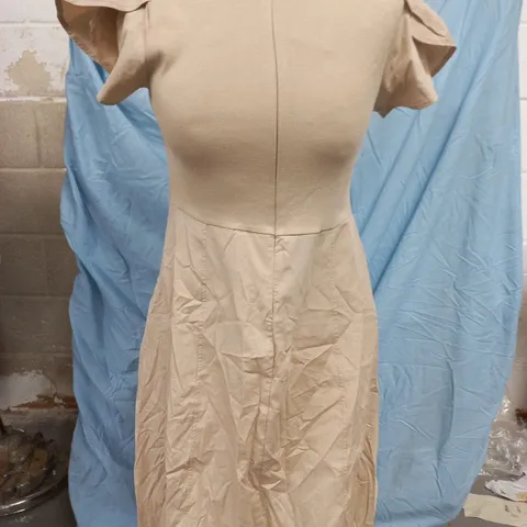 MINT VELVET SAND TULIP HEM MIDI DRESS SIZE SMALL