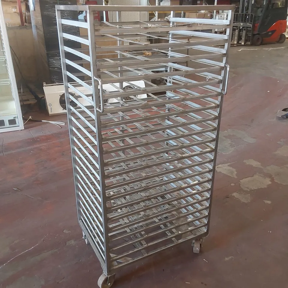 COMMERCIAL STAINLESS STEEL CATERING TROLLEY 