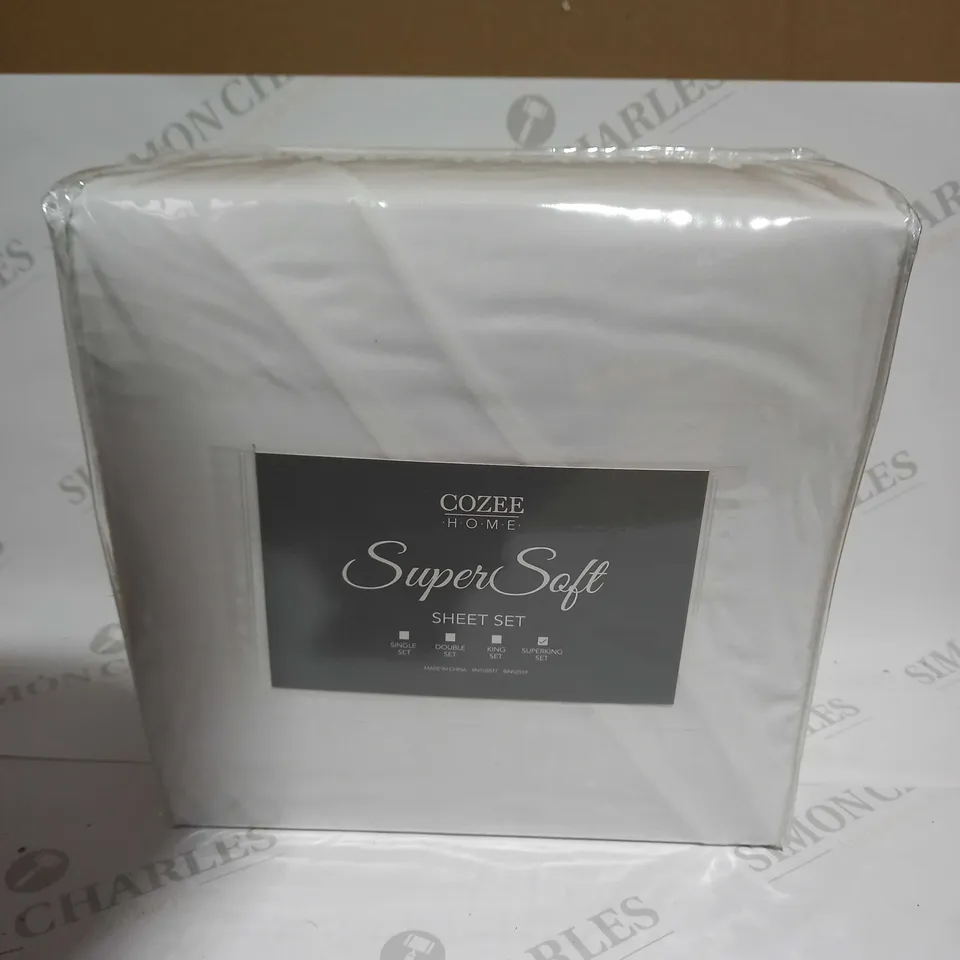 COZEE HOME SUPERSOFT SHEET SET - SUPERKING