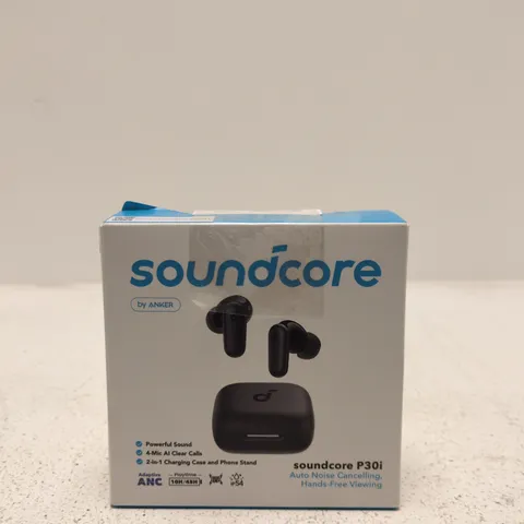 SOUNDCORE BY ANKER P30I EARBUDS WITH CHARGING CASE – BOXED