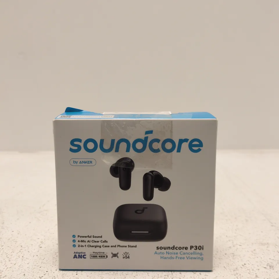 SOUNDCORE BY ANKER P30I EARBUDS WITH CHARGING CASE – BOXED