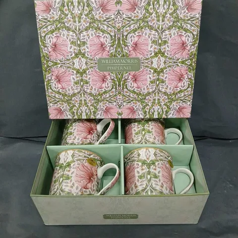 WILLIAM MORRIS PIMPERNEL SET OF 4 MUGS - COLLECTION ONLY 