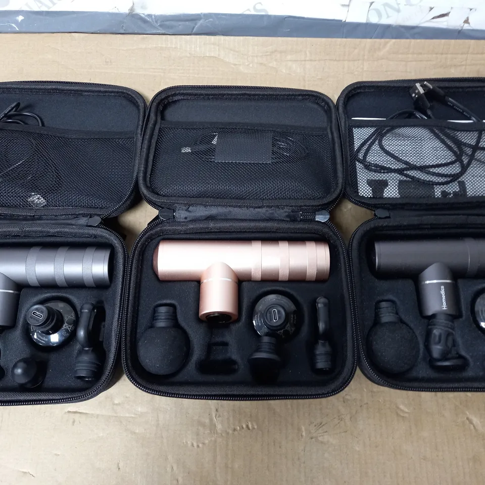 LOT OF 3 HOMEDICS MYTI HANDHELD MASSAGERS IN CASE