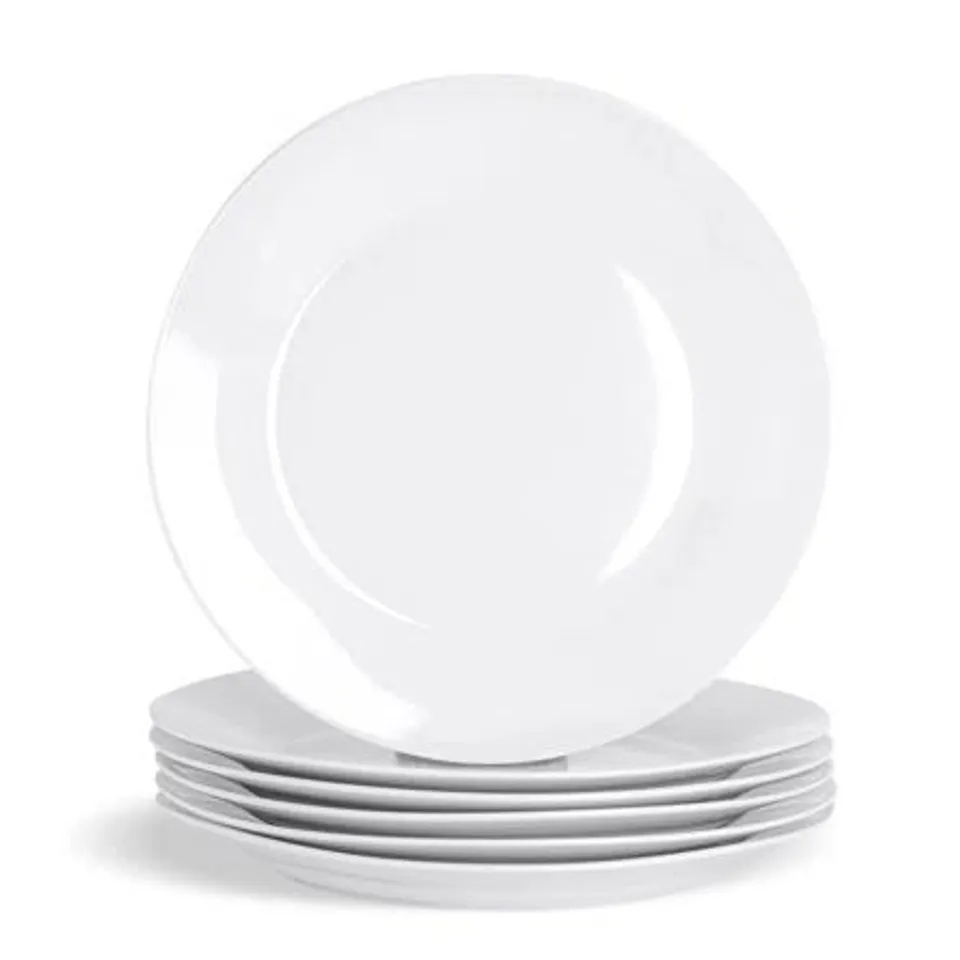 BOXED ARGON TABLEWARE - CLASSIC DINNER PLATES 30CM - WHITE (1 BOX)