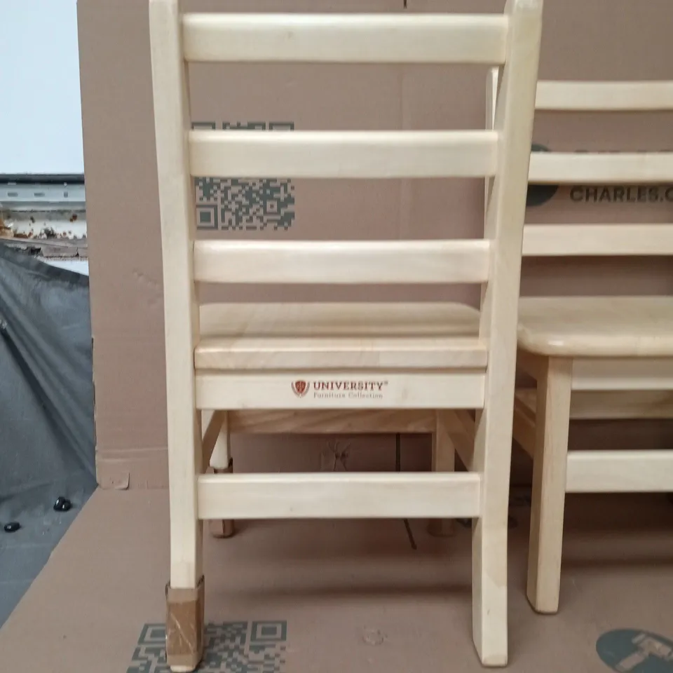 PAIR OF GUIDECRAFT LADDERBACK CHAIRS (12")