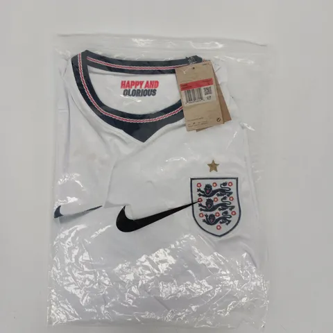 BAGGED NIKE ENGLAND HOME FOOTBALL JERSEY IN WHITE SIZE LARGE