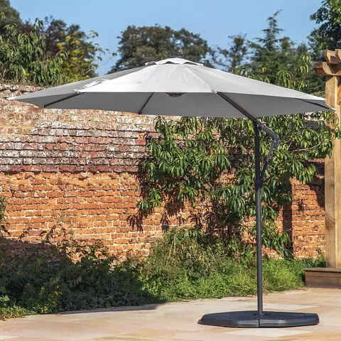 GALLERY DIRECT VAZZANO 3M CANTILEVER PARASOL GREY