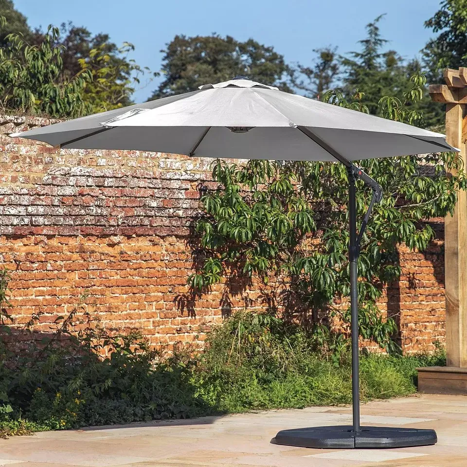 GALLERY DIRECT VAZZANO 3M CANTILEVER PARASOL GREY