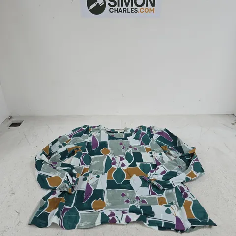 SEASALT CORNWALL GREEN/MULTI WOMENS TOP SIZE 12