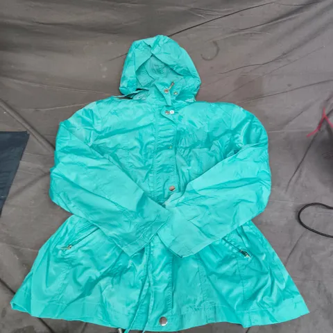 FINESSE TEAL HOODED PARKA JACKET – WOMEN'S UK 16