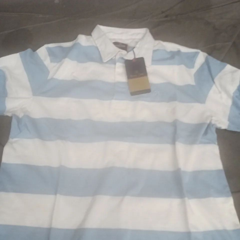 BRIAN OAK LONDON STRIPED POLO SHIRT – MENS UK SIZE M