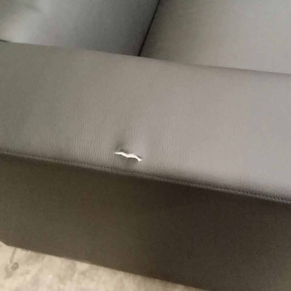 CLARKE 3 SEATER FAUX LEATHER SOFA RRP £349