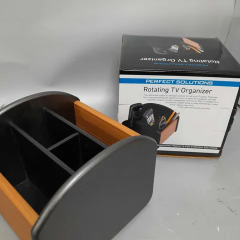 BOXED PERFECT SOLUTIONS ROTATING TV ORGANISER 