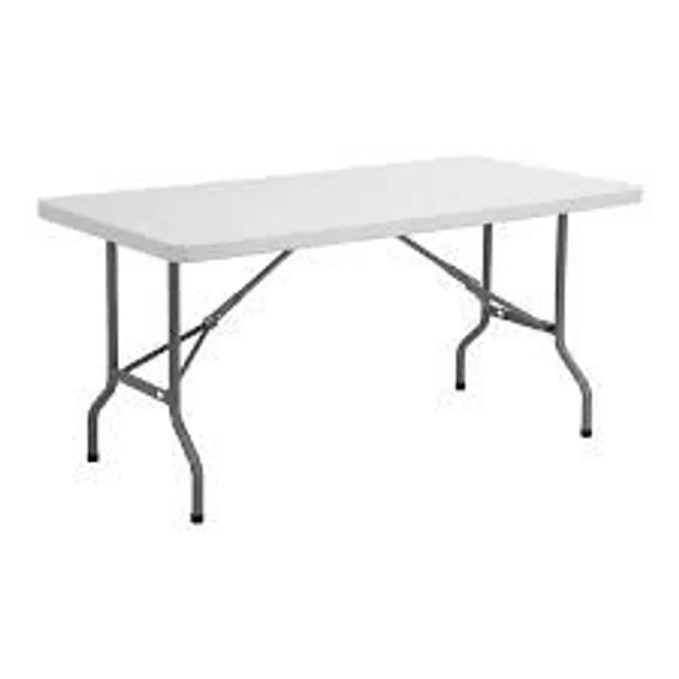 BRAND NEW BOLERO PE RECTANGULAR FOLDING TABLE WHITE 5FT (SINGLE)