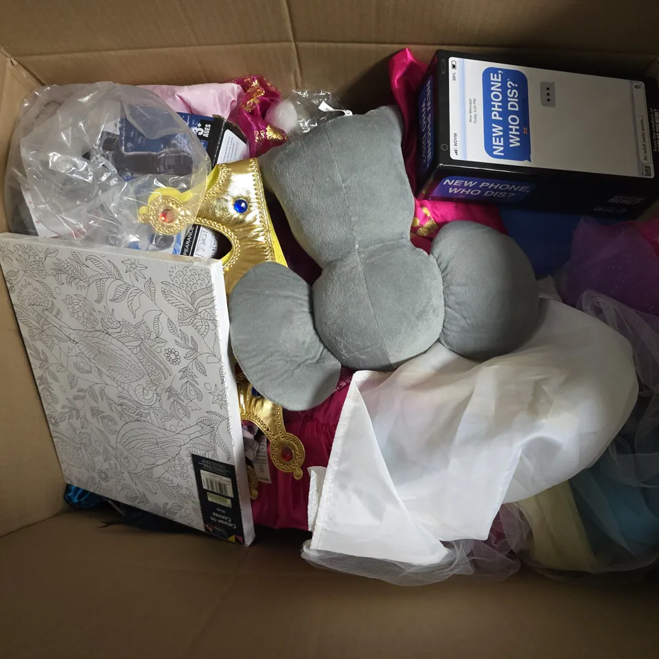 APPROXIMATELY 20 ASSORTED TOYS & GAMES TO INCLUDE HOBBYCRAFTS COLOUR IN CANVAS, MEL SCIENCE HOW TO NEVER LOSE, NEW PHONE WHO DIS ADULT PARTY GAME, ETC