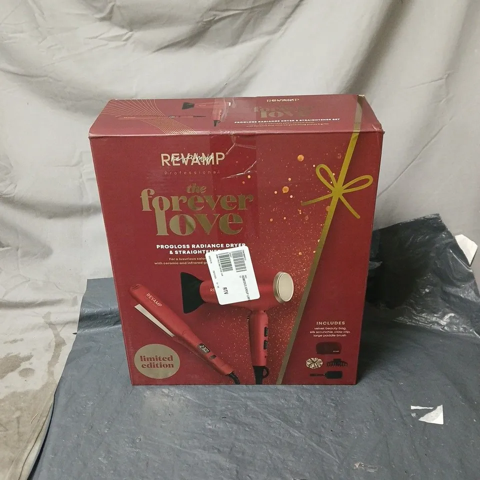 REVAMP PROGLOSS RADIANCE DRYER AND STRAIGHTENER SET BOXED