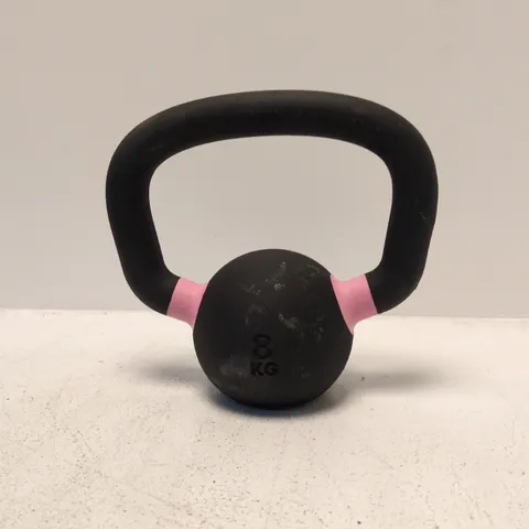 KETTLEBELL – 8 KG, BLACK WITH PINK ACCENTS