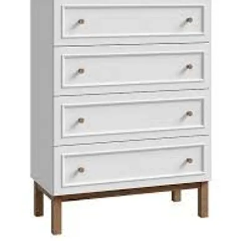 BOXED PENKRIDGE 4 DRAWER CHEST - GREY/OAK (2 BOXES)