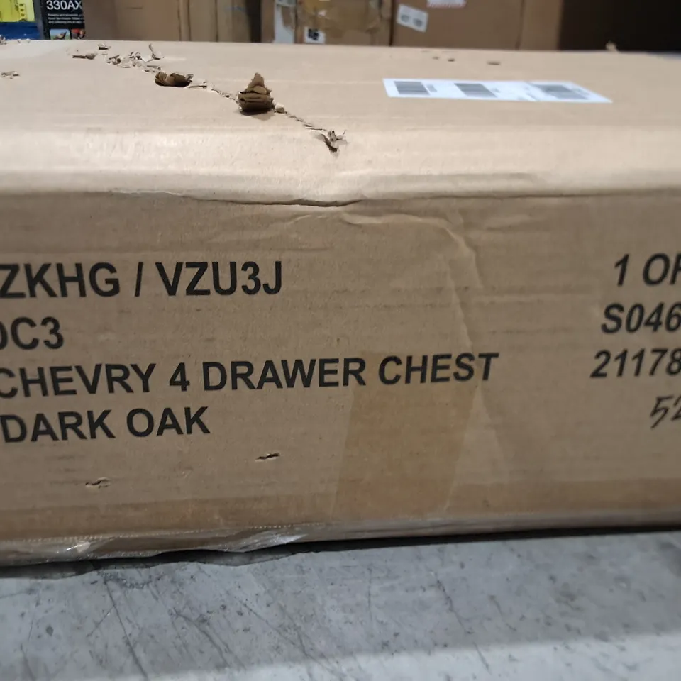 BOXED 4 DRAWER CHEST - COLLECTION ONLY 