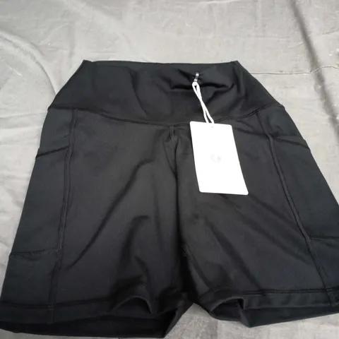 COLORFULKOALA WOMEN'S HIGH WAISTED BIKER SHORTS (BLACK, S)