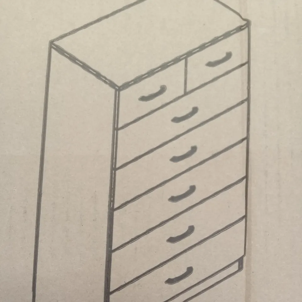 BOXED LAURA JAMES 2 + 5 DRAWER CABINET - WHITE