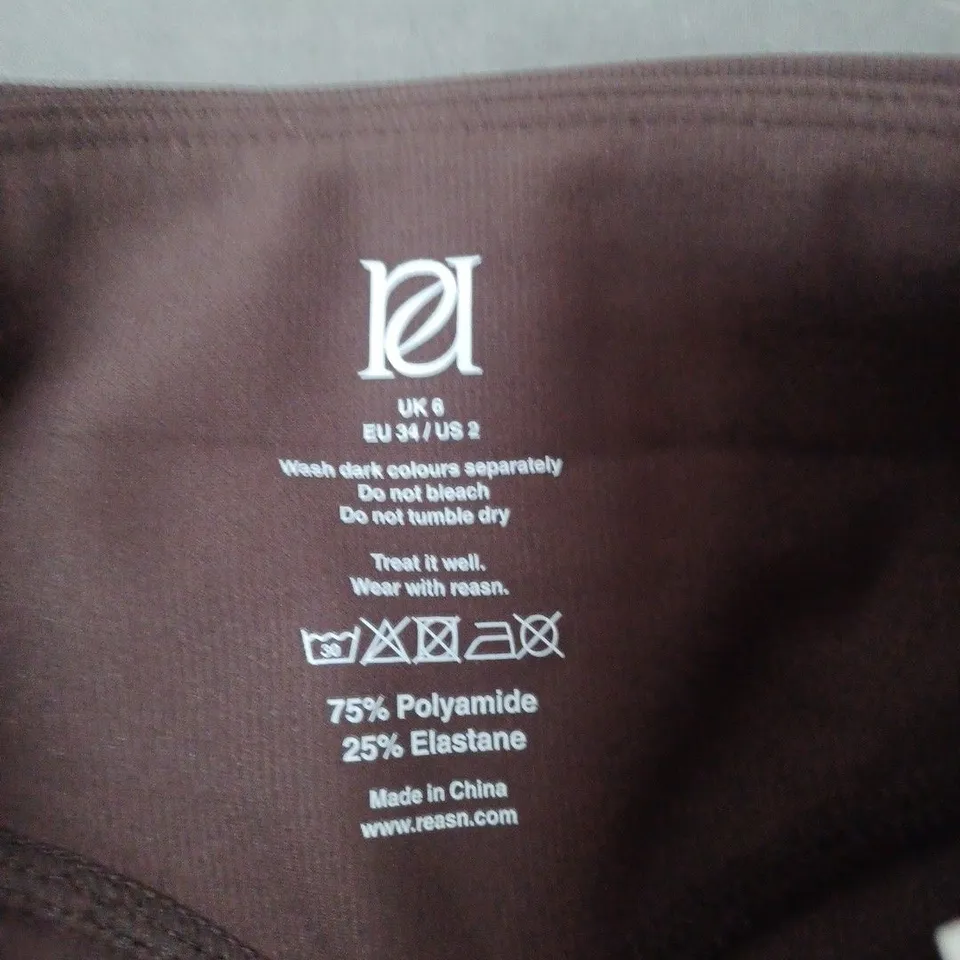 REASN THE SCULPT HIGH WAIST LEGGINGS – ESPRESSO, UK 6