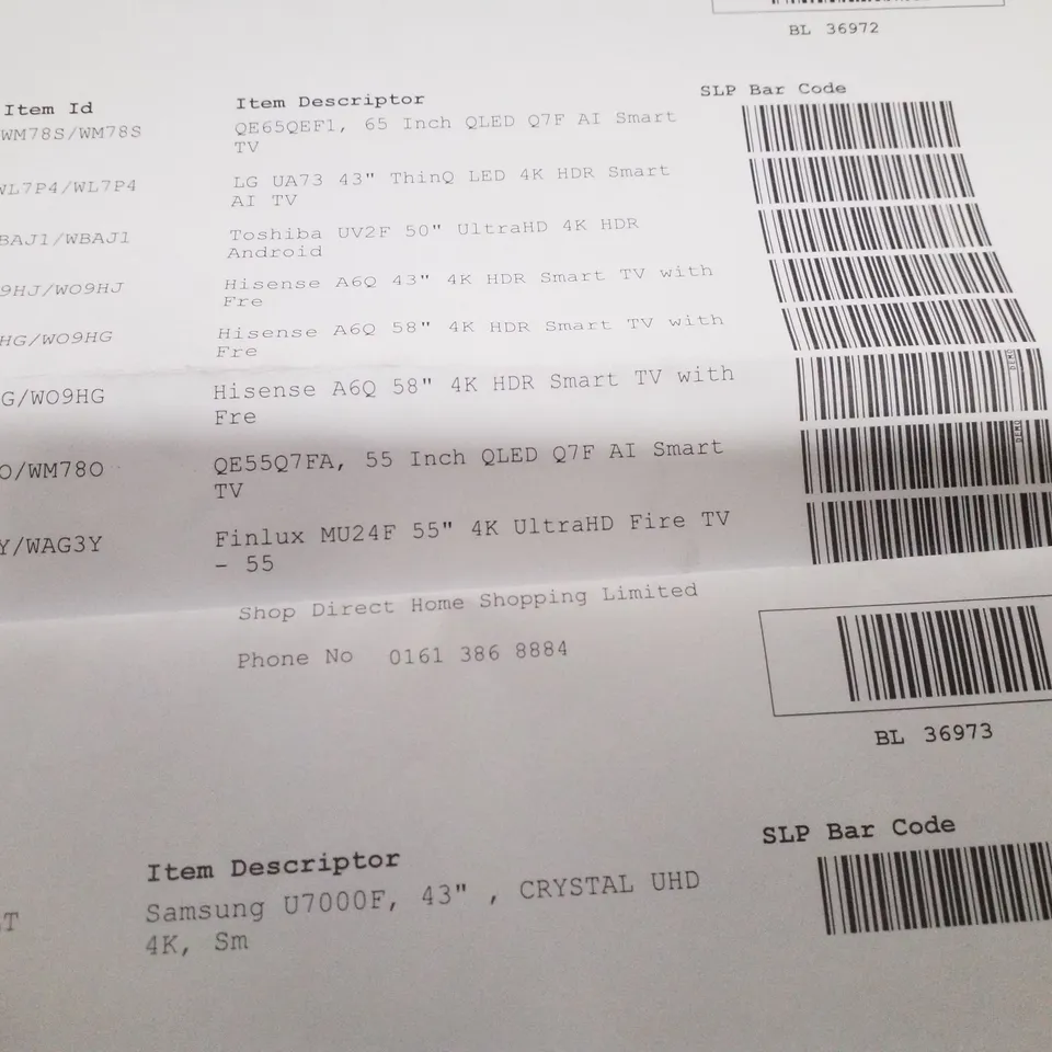 PALLET CONTAINING 9 DAMAGED TVS